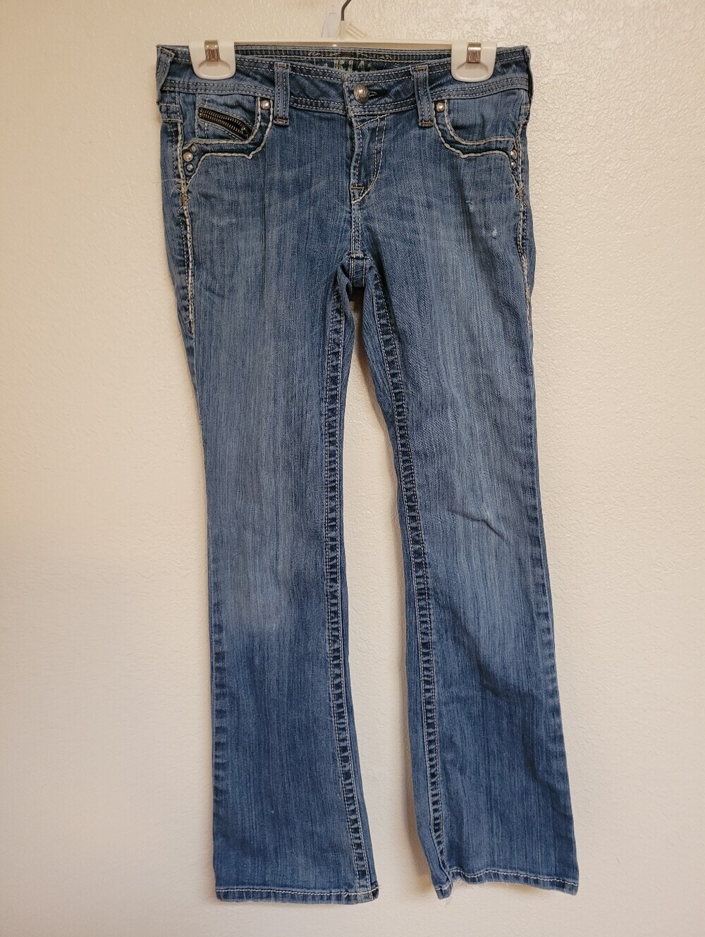 Ariat Ruby Flap Pocket Jeans Tan Stitching
